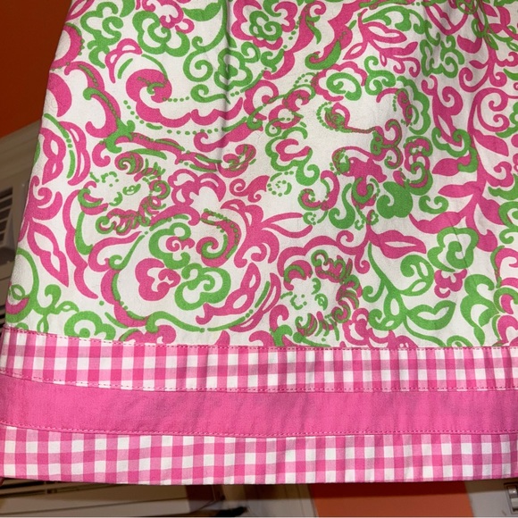 Lilly Pulitzer Sienna Dress White Pink Peanut Island Floral & Gingham - Picture 3 of 11
